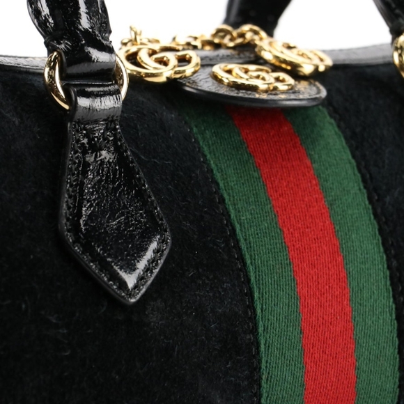 Gucci Ophidia Web Suede and Leather Bag EUC - Picture 2 of 8